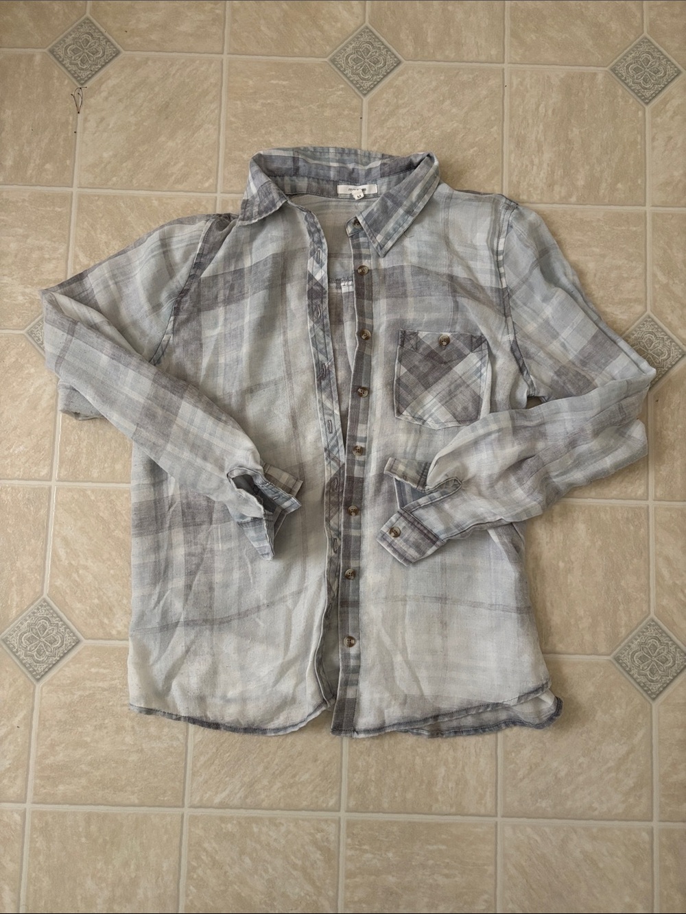 Maurices Distressed Button Down